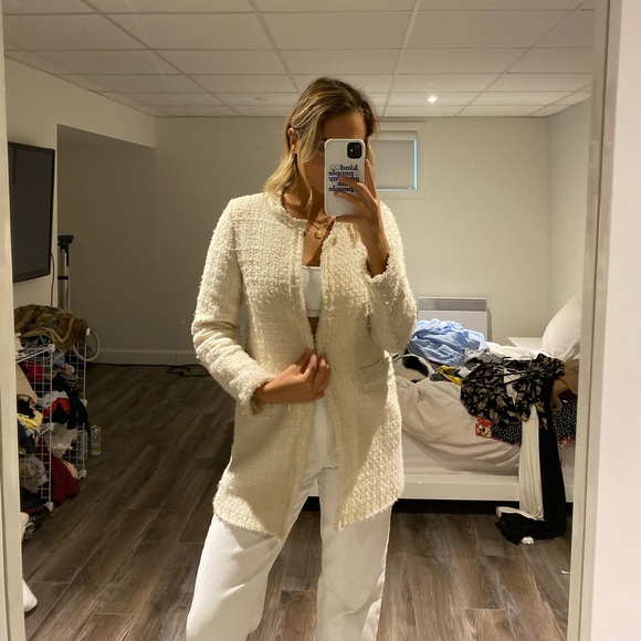 Zara white/creamy coat - Picture 3 of 4